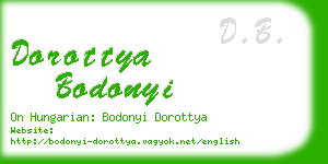 dorottya bodonyi business card